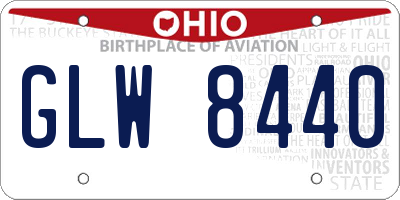 OH license plate GLW8440
