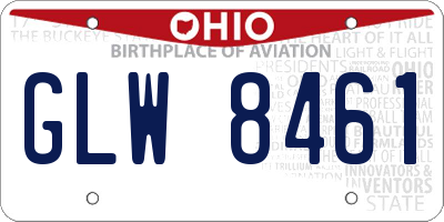 OH license plate GLW8461
