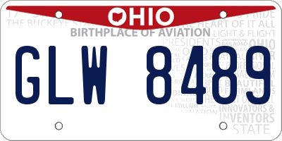 OH license plate GLW8489
