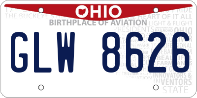 OH license plate GLW8626