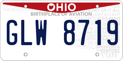 OH license plate GLW8719