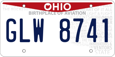 OH license plate GLW8741