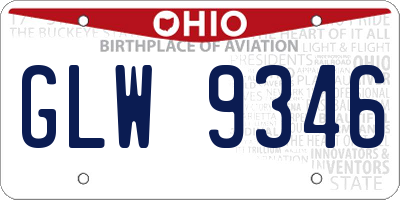 OH license plate GLW9346