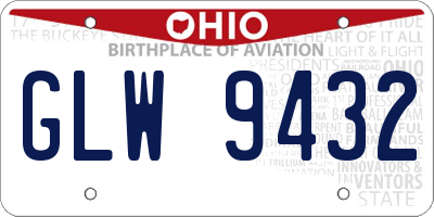OH license plate GLW9432