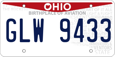 OH license plate GLW9433