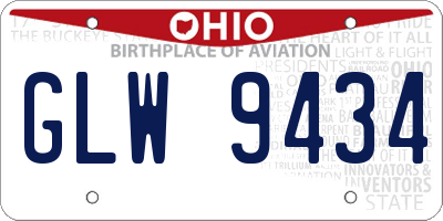 OH license plate GLW9434