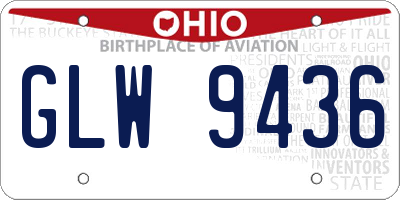 OH license plate GLW9436