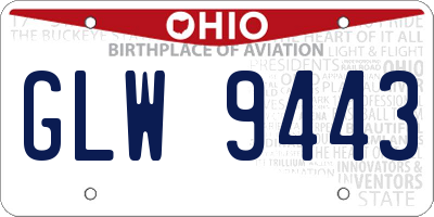 OH license plate GLW9443