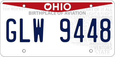 OH license plate GLW9448
