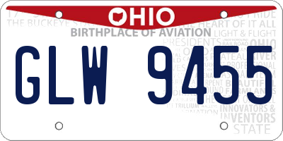 OH license plate GLW9455