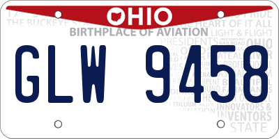 OH license plate GLW9458