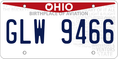 OH license plate GLW9466