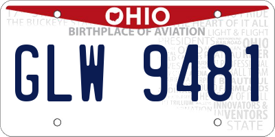 OH license plate GLW9481