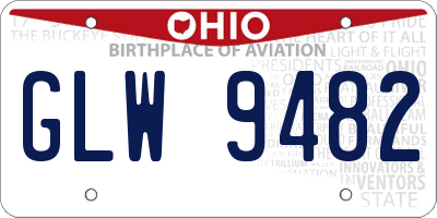 OH license plate GLW9482