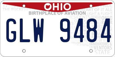 OH license plate GLW9484