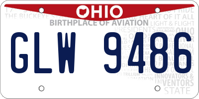 OH license plate GLW9486
