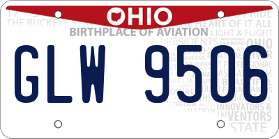 OH license plate GLW9506