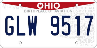 OH license plate GLW9517