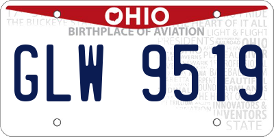 OH license plate GLW9519