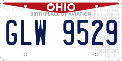OH license plate GLW9529