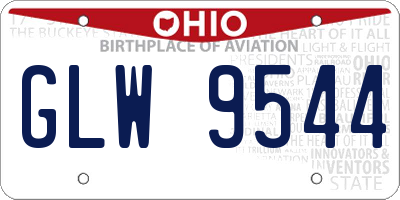 OH license plate GLW9544