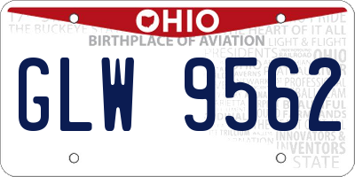 OH license plate GLW9562