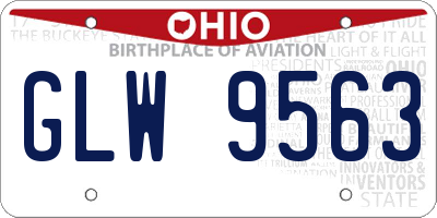 OH license plate GLW9563