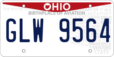 OH license plate GLW9564