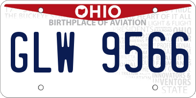 OH license plate GLW9566
