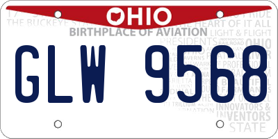 OH license plate GLW9568