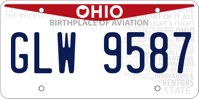 OH license plate GLW9587