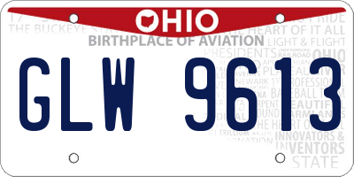 OH license plate GLW9613