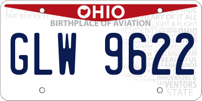 OH license plate GLW9622