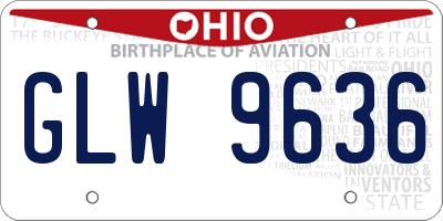 OH license plate GLW9636