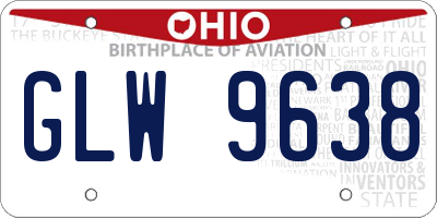 OH license plate GLW9638
