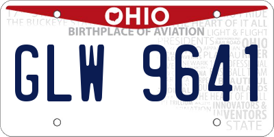 OH license plate GLW9641