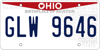 OH license plate GLW9646