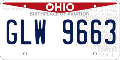 OH license plate GLW9663