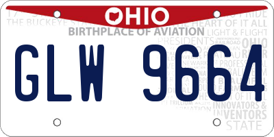OH license plate GLW9664