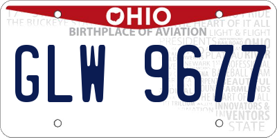 OH license plate GLW9677