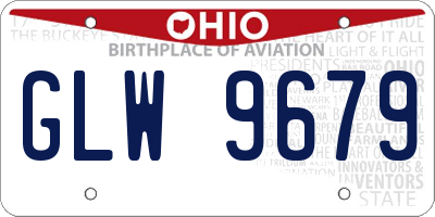 OH license plate GLW9679
