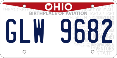 OH license plate GLW9682