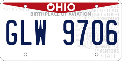 OH license plate GLW9706