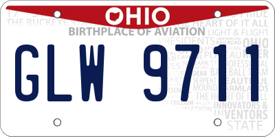 OH license plate GLW9711