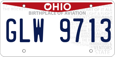 OH license plate GLW9713