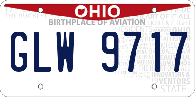 OH license plate GLW9717