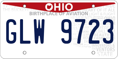 OH license plate GLW9723