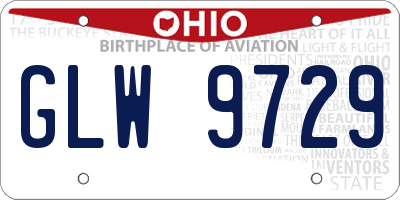 OH license plate GLW9729