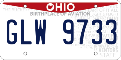 OH license plate GLW9733