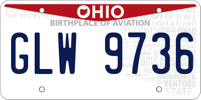 OH license plate GLW9736